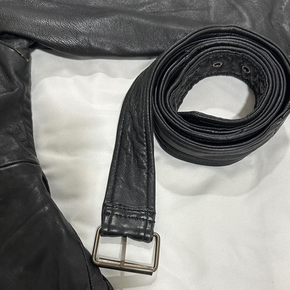 Express Black Leather Jacket - image 7